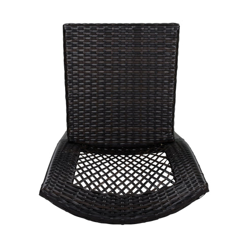 7 Piece Outdoor Dining Set With Table And 6 Chairs - Brown Multi