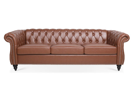 Rolled Arm Chesterfield 3 Seater Sofa