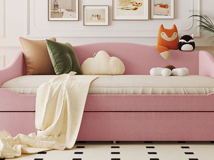 Upholstered Daybed With Light And Trundle