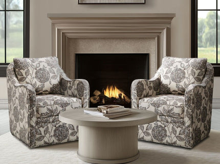 Wide Seat Arm Chair With 360 Degree Rotation
