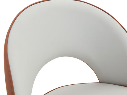 Upholstered Rotatable Bar Chair With Metal Legs For Dining Room
