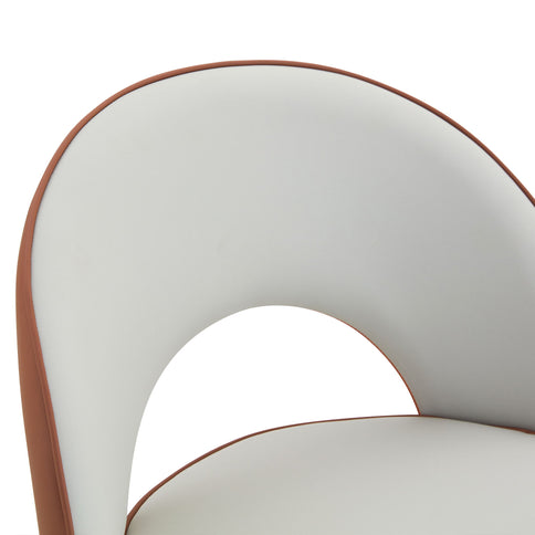 Upholstered Rotatable Bar Chair With Metal Legs For Dining Room