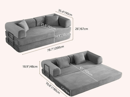Convertible Sofa Bed With Removable Pillows