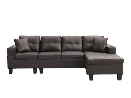 Modern Sectional Sofa Set With Chaise Lounge And Cup Holder