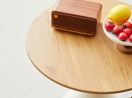 Round Coffee Table - Brown / White