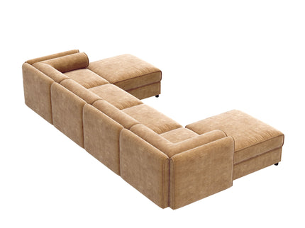 Contemporary Elegant Sofa With Storage And Ottoman