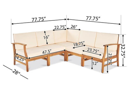 Perla - 5 Pieces Sofa Set