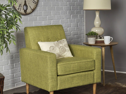 Nebulize - Upholstered Fabric Club Chair With Button Tufted And Square Off Arm And Back
