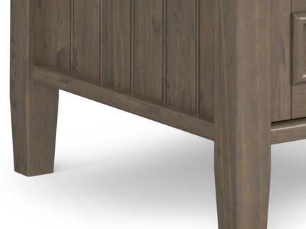Lev - End Table With Bottom Drawer - Smoky Brown