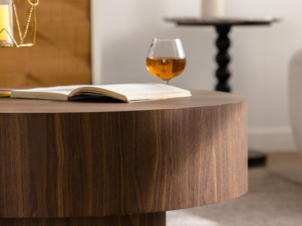 Round Coffee Table For Living Room - Walnut