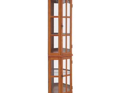 Corner Curio Cabinet With 5 Shelves And Lighting System (E26 Light Bulb Not Included)