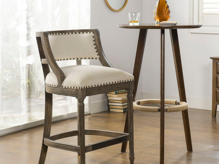 Paris - Farmhouse Counter Height Bar Stool With Backrest