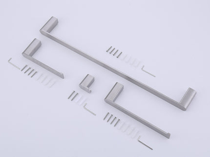 4 Pieces Bathroom Hardware Set Single Towel Bar, Towel Holder, Toilet Paper Holder