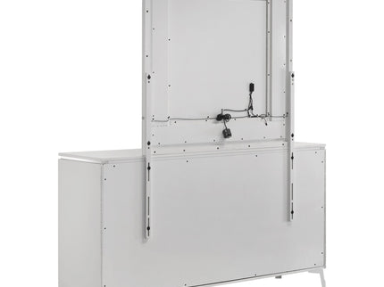 Buckley - 6 Drawer Dresser With Mirror - Gloss White