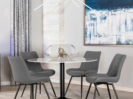 Tufted Swivel Dining Chairs (Set of 2) - Gray