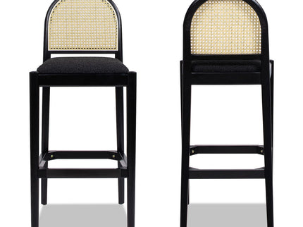 Panama - Curved Back Cane Bar Stool (Set of 2)