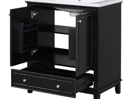 Modern Bathroom Vanity With Sink Combo, Multi Functional Cabinet With Doors And Drawer