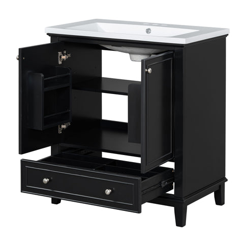 Modern Bathroom Vanity With Sink Combo, Multi Functional Cabinet With Doors And Drawer