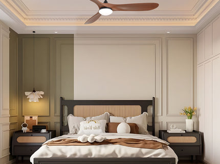 Smart Ceiling Fan With Lights, 3 Blades, Reversible Quiet DC Motor For Indoor