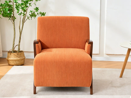 Armrest Accent Chair - Dark Orange
