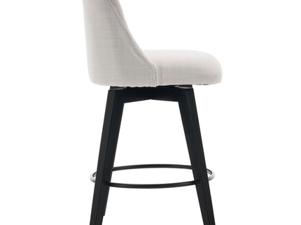 Swivel Bar Stools & Button Tufted Back (Set of 2)