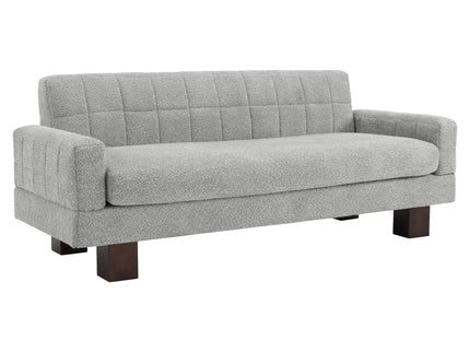 Modern Loveseat Sofa, 2 Seater With Square Arms For Living Room