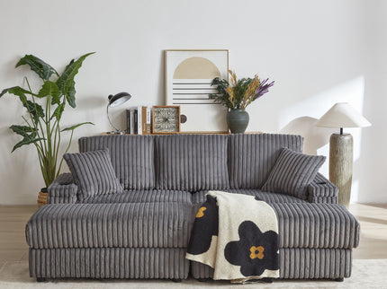 3 Seater Sofa With 2 Ottomans For Living Room