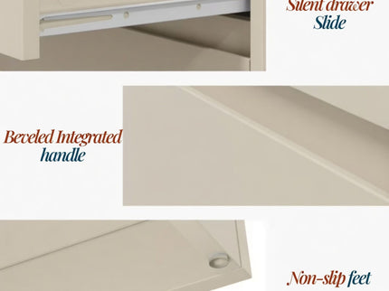 3 Drawer Nightstand, Bedroom Side Table