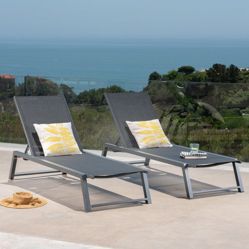 Myers - Modern Chaise Lounge Set With Adjustable Back
