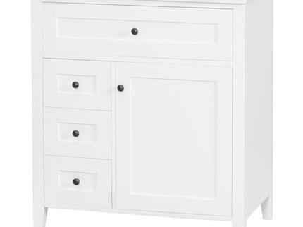 Bathroom Vanity With Sink, 3 Drawers And Adjustable Shelf, Freestanding Storage Unit