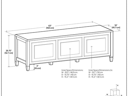 Connaught - Large Storage Bench Trunk - Dark Brown
