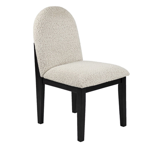 7 Piece Dining Set, Table And 6 Side Chairs, Table With Trestle Base - Black / Charcoal / White