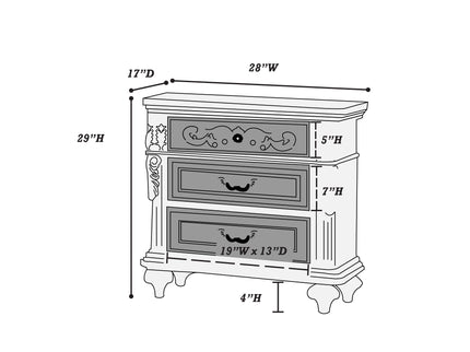 3 Piece Bedroom Set With Tufted Headboard And 2 Nightstands