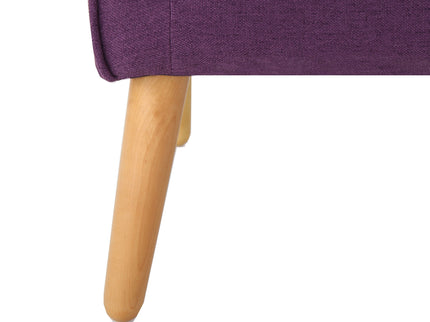 Modern Arm Chair With Tufted Back And Wooden Legs