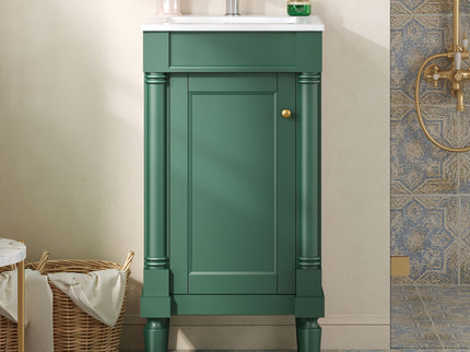 French Style Bathroom Cabinet With Sink, Adjustable Shelf