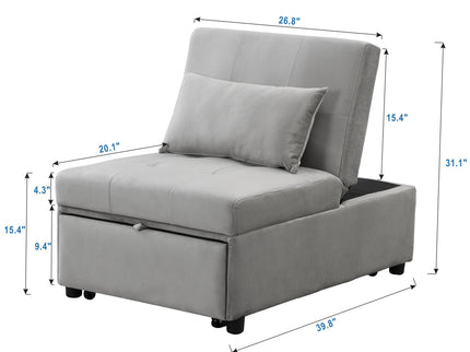 Versatile Folding Ottoman Sofa Bed Multifunctional Space Saver