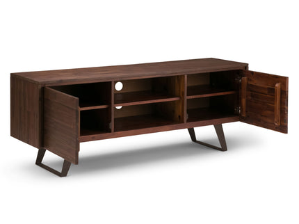 Lowry - TV Media Stand - Distressed Charcoal Brown
