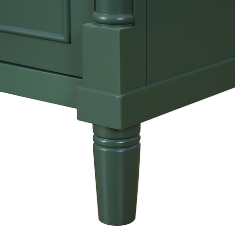 Bathroom Vanity With Integrated Sink, 2 Door Cabinet, Single Sink For Small To Medium Bathrooms