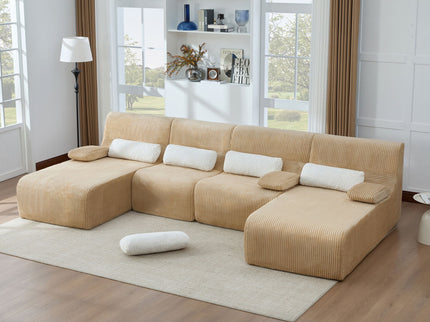 Oversized Sectional Sofa, Living Room Seating With Modular Design