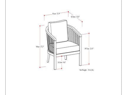 Parkside - Outdoor Conversation Chair (Set of 2) - Natural