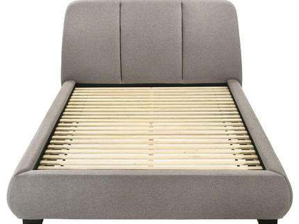 Modern Upholstered Platform Bed With Tufted Headboard