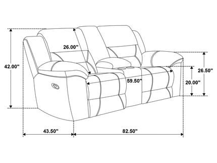 Sebring - 2 Piece Upholstered Reclining Sofa Set With Manual Recline - Gray