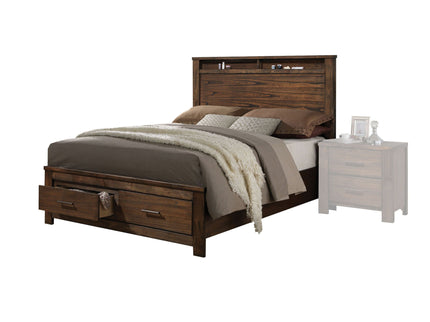 Merrilee - Eastern King Bed With Storage - Oak