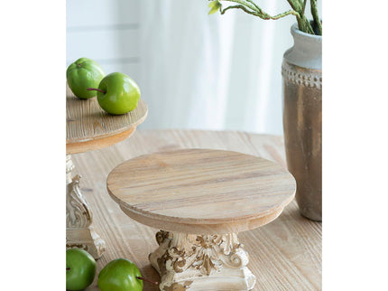 Cake Stand, Cake Plate With Magnesium Base - Cream / Brown
