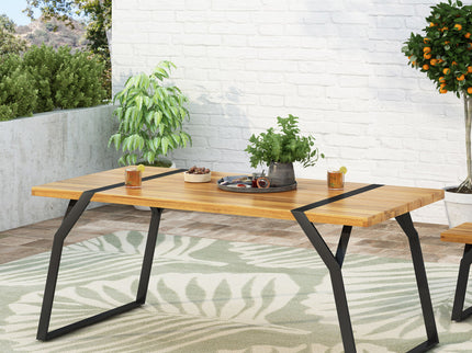 Zora - Dining Table Industrial & Iron Table - Black