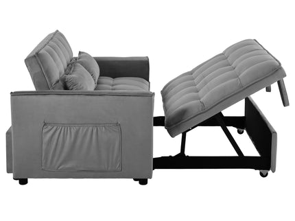 3 In 1 Pull Out Couch Convertible Sofa Bed With Reclining Backrest