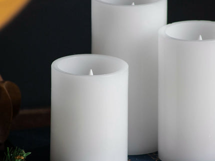 LED Candles With Remote Timer (Set of 3) - White