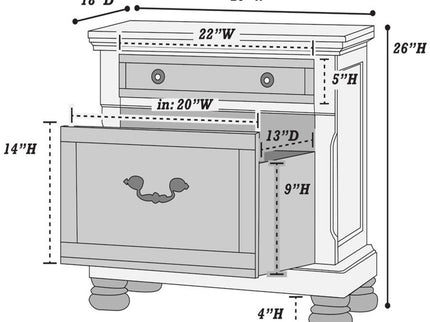 3 Piece Bedroom Set, Bed With 2 Nightstands