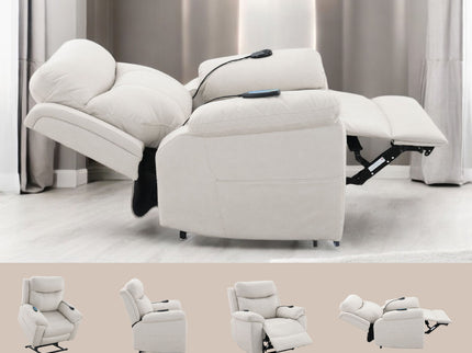 Chriki - Polished Power Motion Recliner With Lift Heating Massage Chair