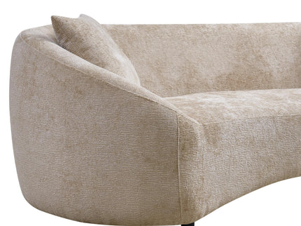 Curved 3 Seater Sofa, Long Living Room Couch